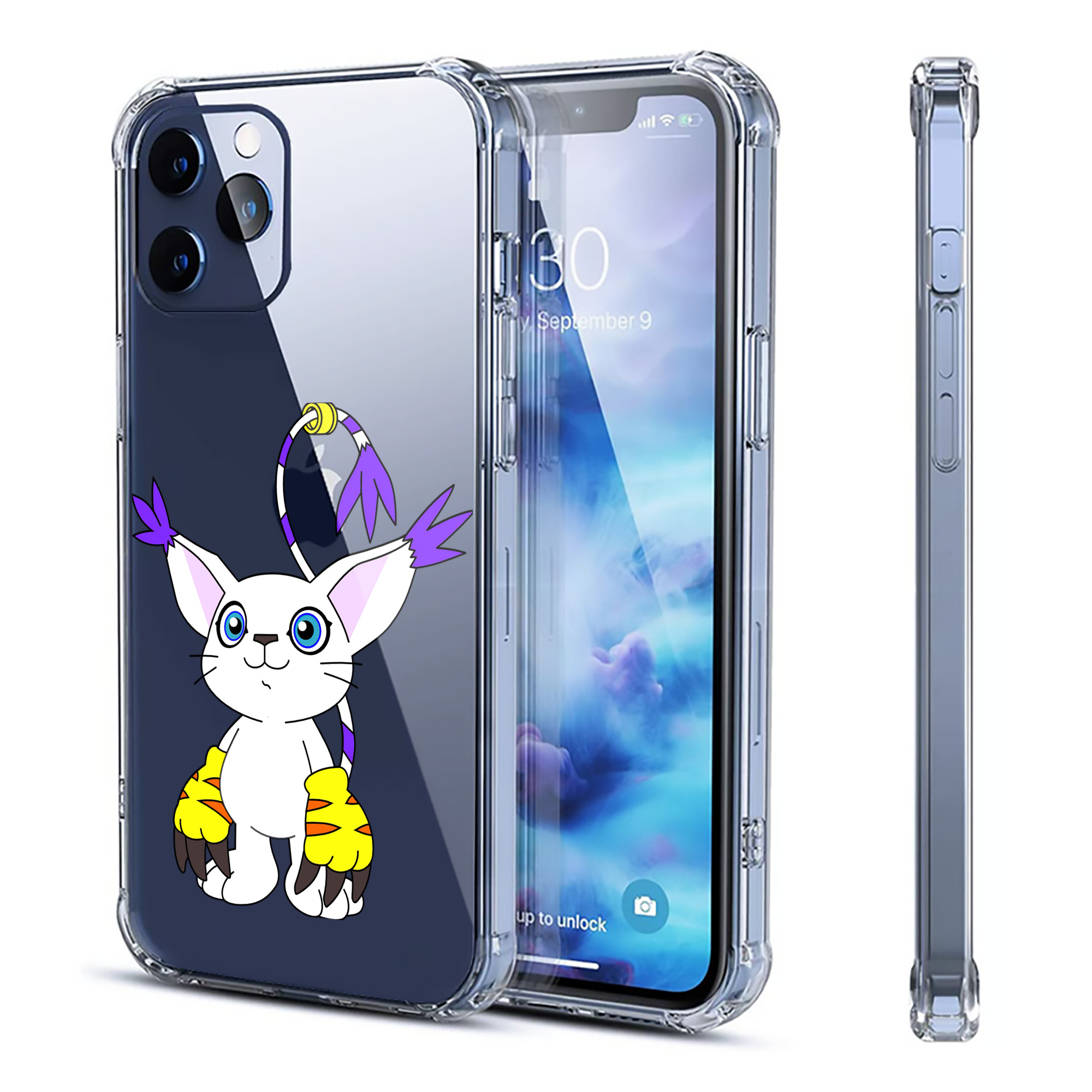 （画像用） Digimon デジタルモンスター/デジモン 【iPhone 12シリーズ対応】透明スマホケース（クリアソフトケース）